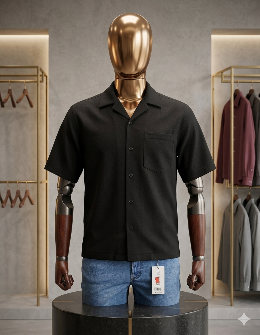 Camisa Lino manga corta