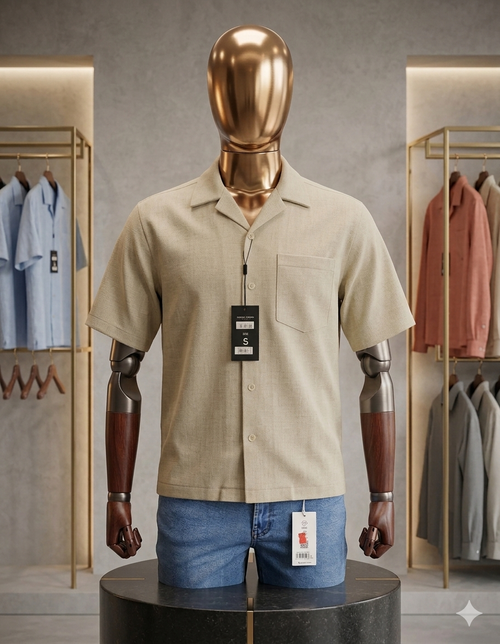 Camisa Lino manga corta