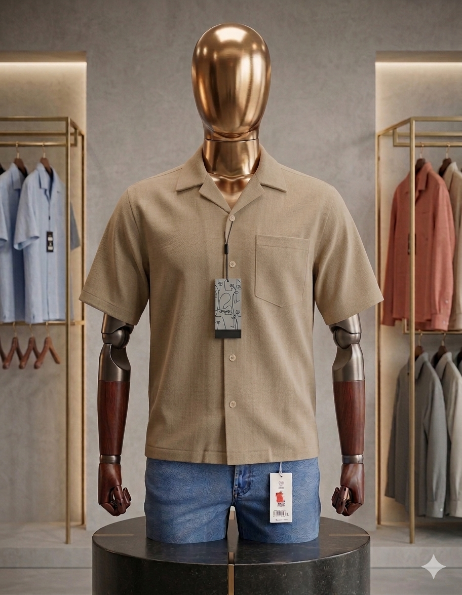 Camisa Lino manga corta