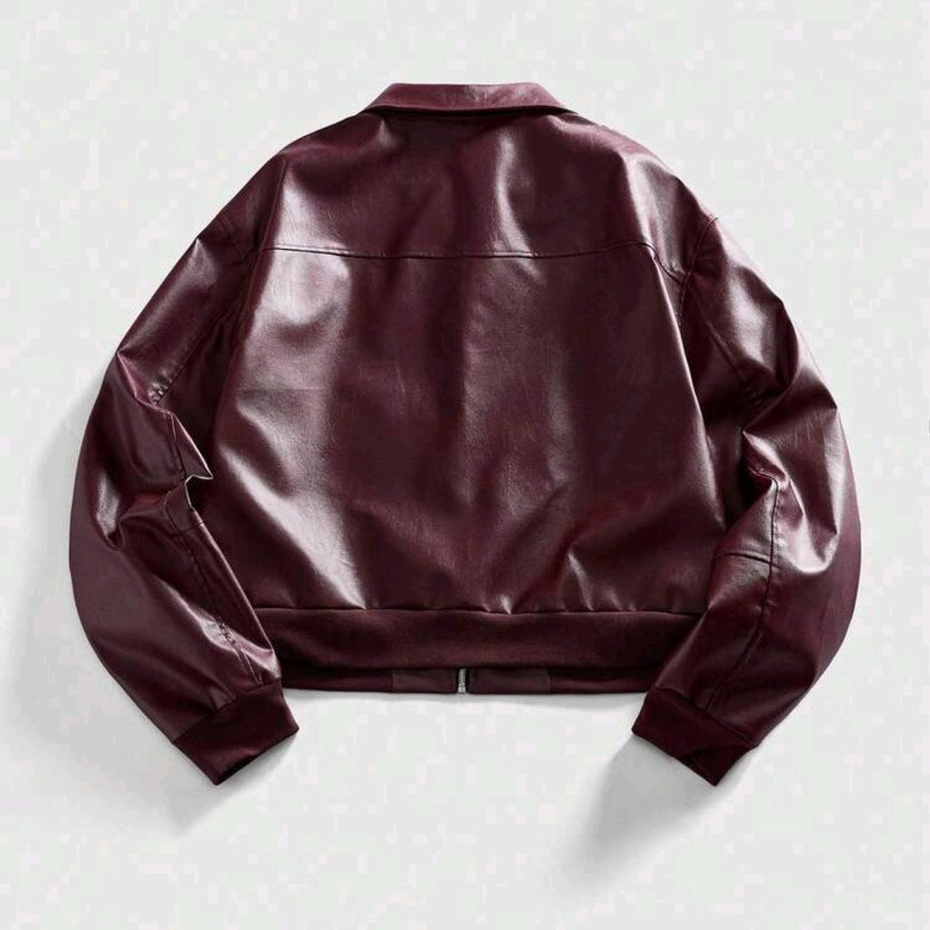 Chaqueta boxyfit cuero PU