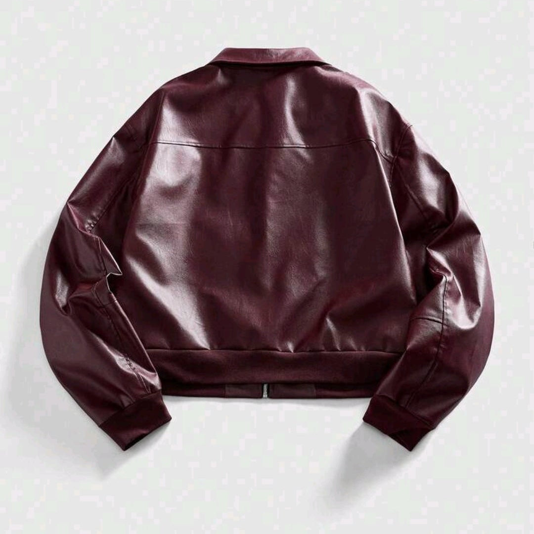 Chaqueta boxyfit cuero PU