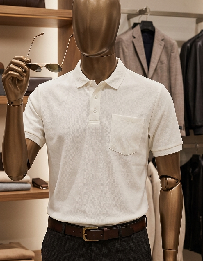 Camisa cuello polo básica