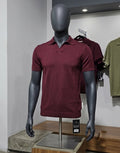 Camisa cuello polo puntos sin botones