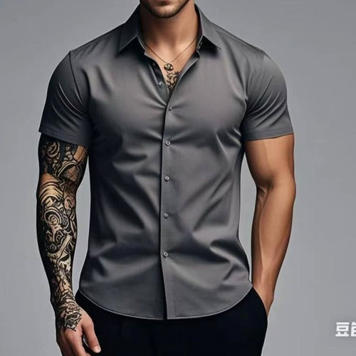 Camisa Slimfit manga corta
