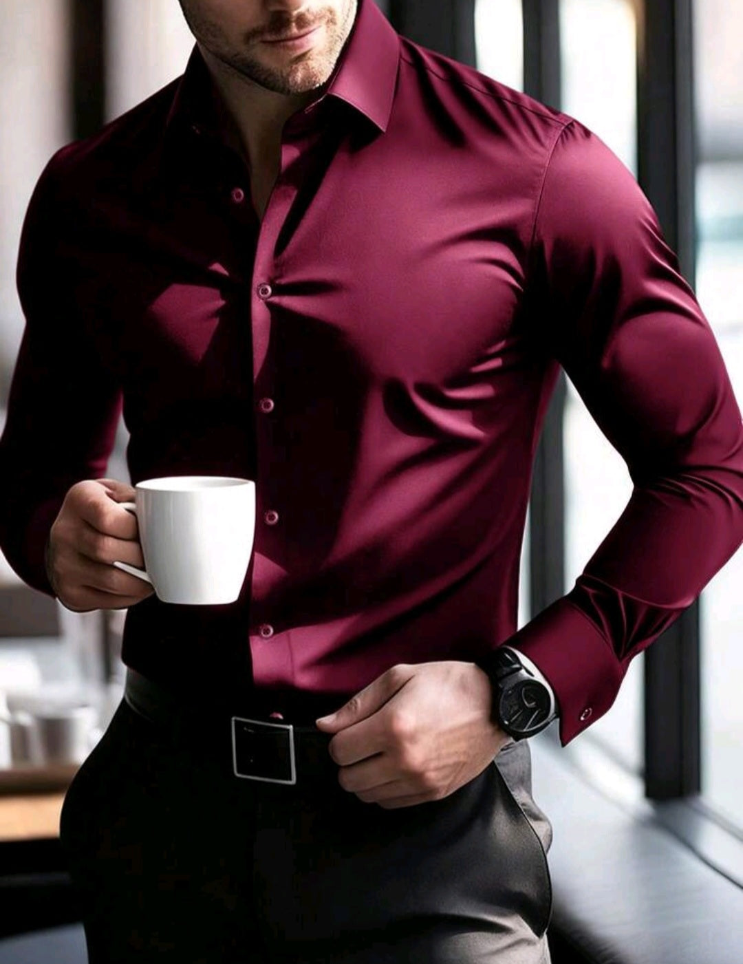 Camisa seda mate