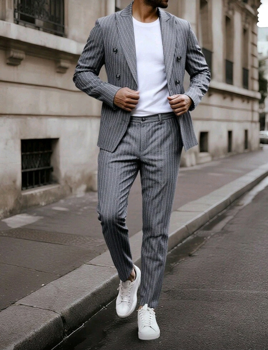 Traje oldmoney a rayas