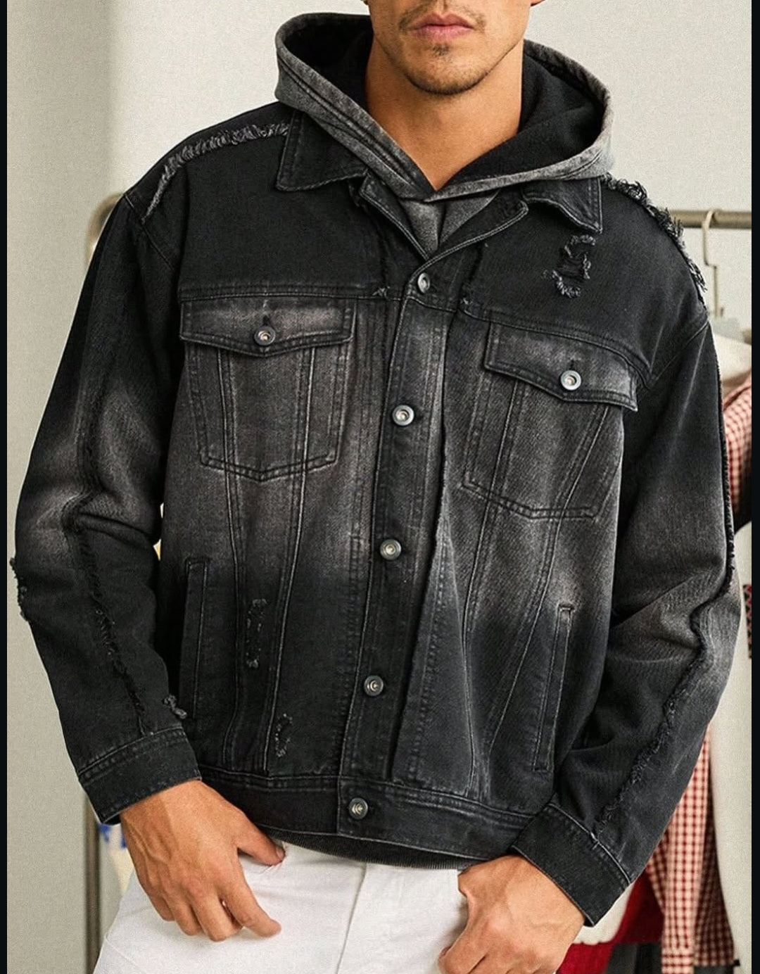 Chaqueta jeans grisaseo